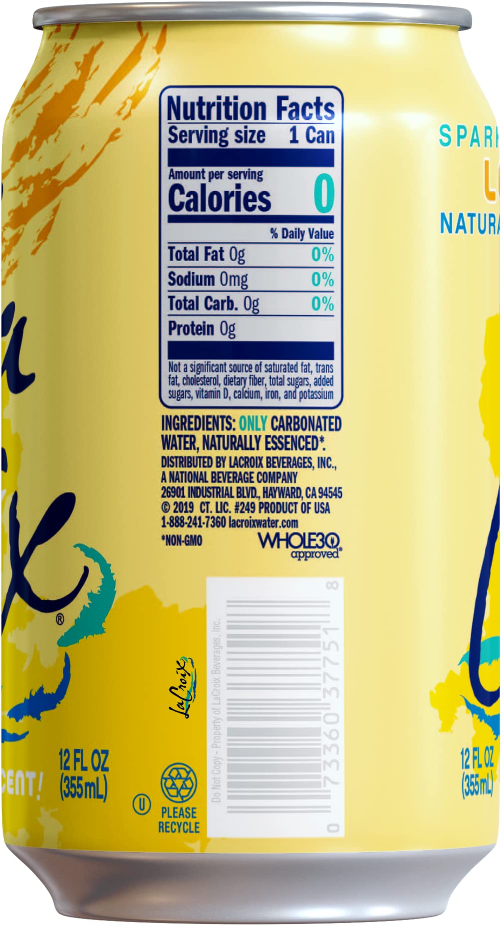 LaCroix Sparkling Water, Lemon, 12 Fl Oz (pack of 12)