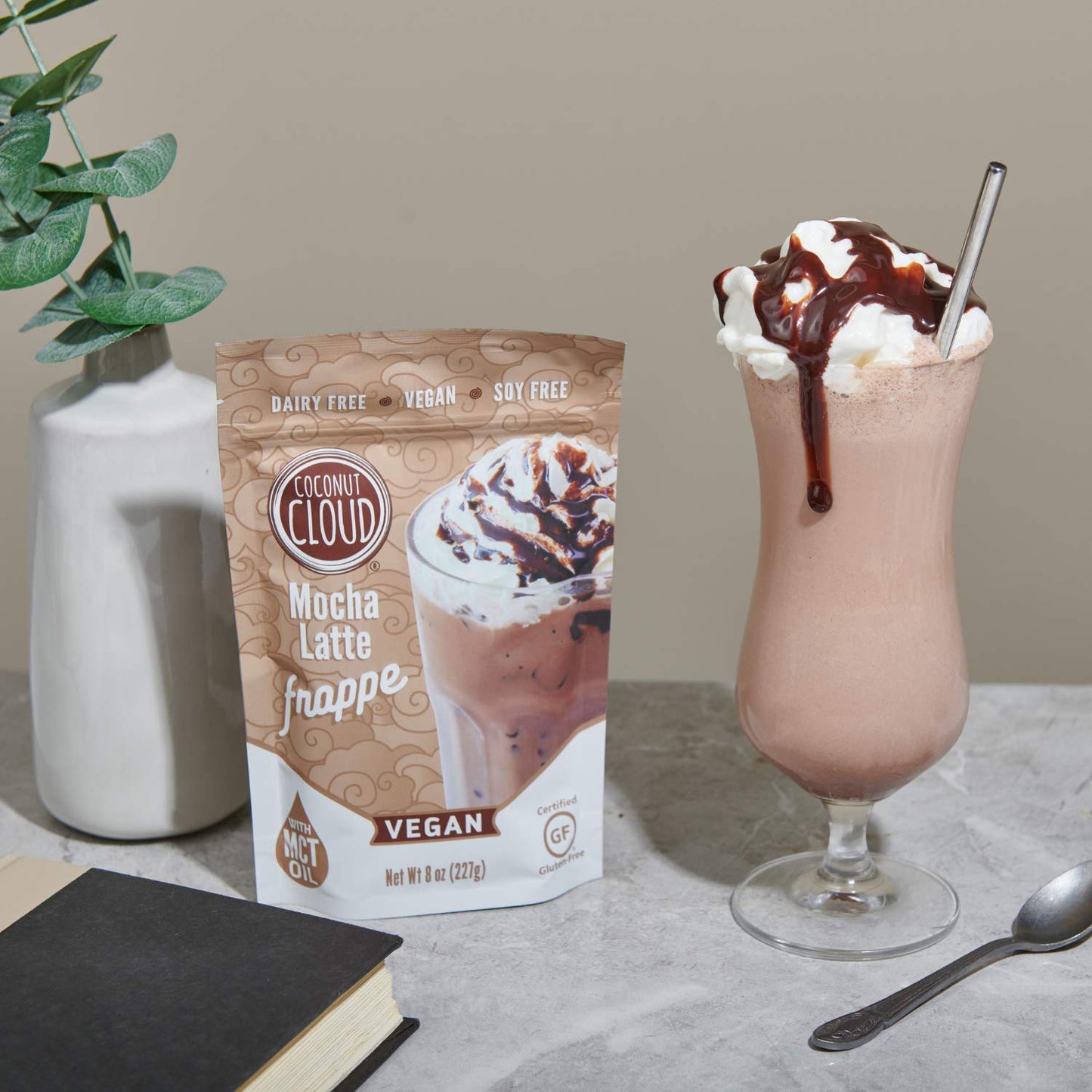 Coconut Cloud Mocha Frappe Iced Coffee Mix, Dairy Free & Vegan, 6 Servings