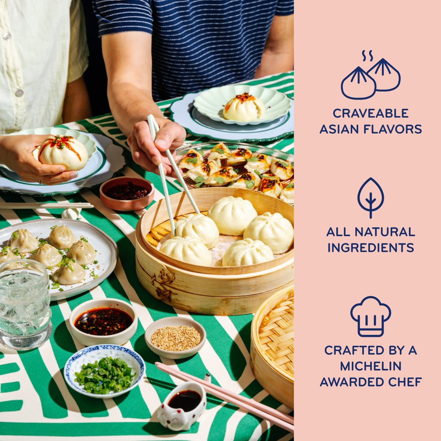 Laoban Dumplings?Spicy Beef Bao Buns?Made with Grass-Fed Beef, Onion, Chili, and Cumin?Frozen Meals Made from Scratch | No Artif
