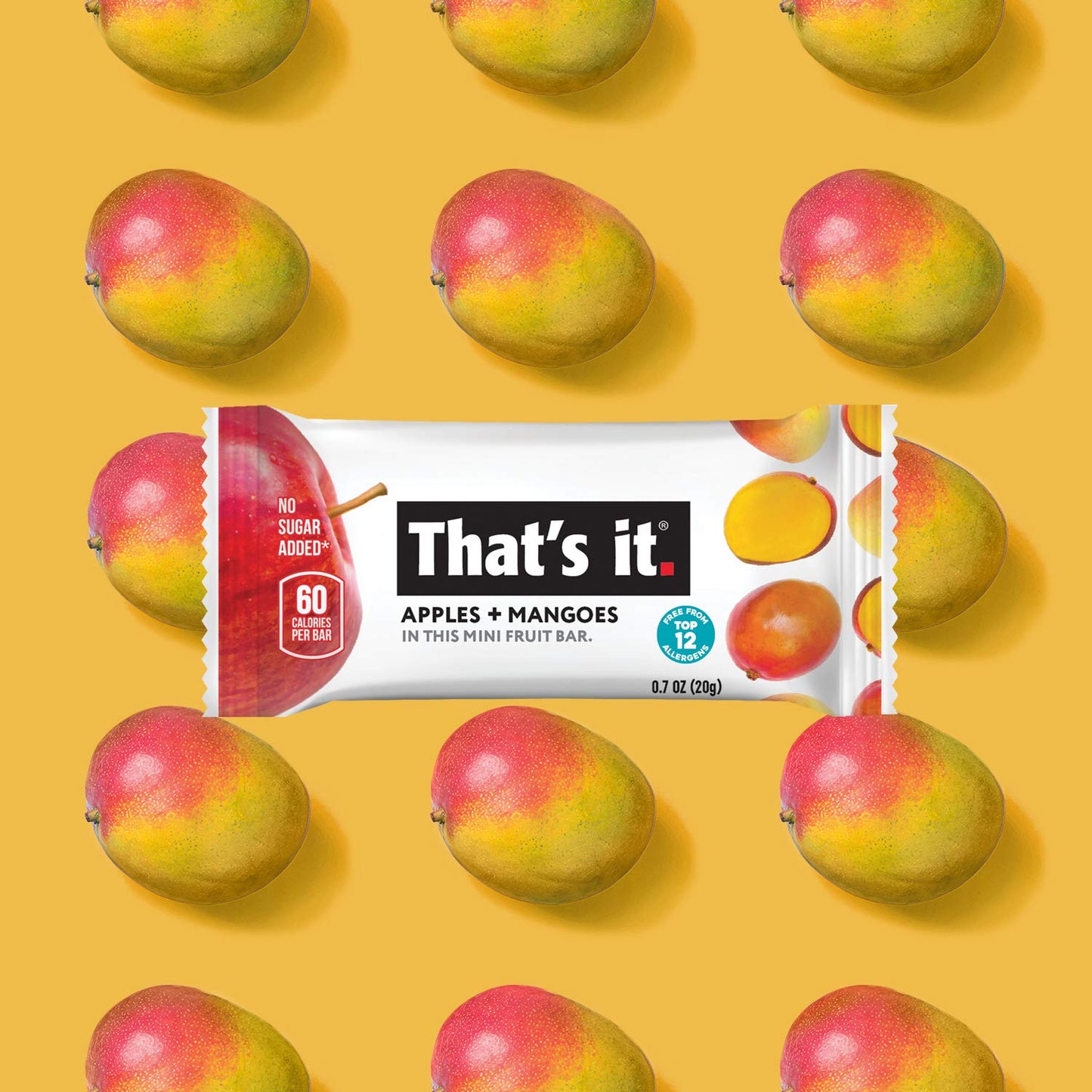 Thats It. Mini Fruit Bars Variety (20 Pack) No Sugar Added, Plant-Based, Vegan & Gluten Free, Breakfast Bar, Paleo, For Children & Mature-Themeds, Non Gmo, Fiber