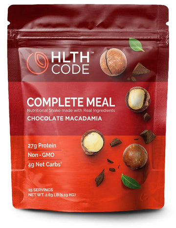 Hlth Code Complete Meal Replacement Shake - Healthiest Meal Replacement = Healthiest You | Keto Friendly | High Protein | Low Ca