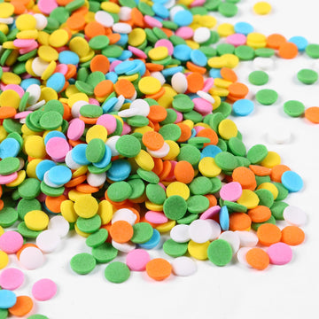 Edible Spring Confetti Sprinkles, Rainbow Sprinkles For Cake Decorating, Funfetti Sprinkles, Round Sprinkles For Spring Cupcakes