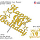 96 Birthday Cake Topper Gold Glitter, Party Decoration Ideas, Premium Quality, Sturdy Doubled Sided Glitter, Acrylic Stick. Made