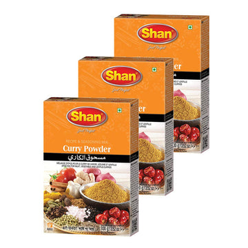Shan Curry Powder Mix, Vegan & Vegetarian, 3.52 oz (Pack of 3), Authentic Indian Spice Blend for Curries and Marinades