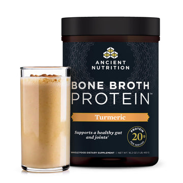 Ancient Nutrition Grass Fed, Cage Free, Bone Broth Protein Powder, 20g Protein, Hydrolyzed Collagen Peptides, Keto & Paleo Frien