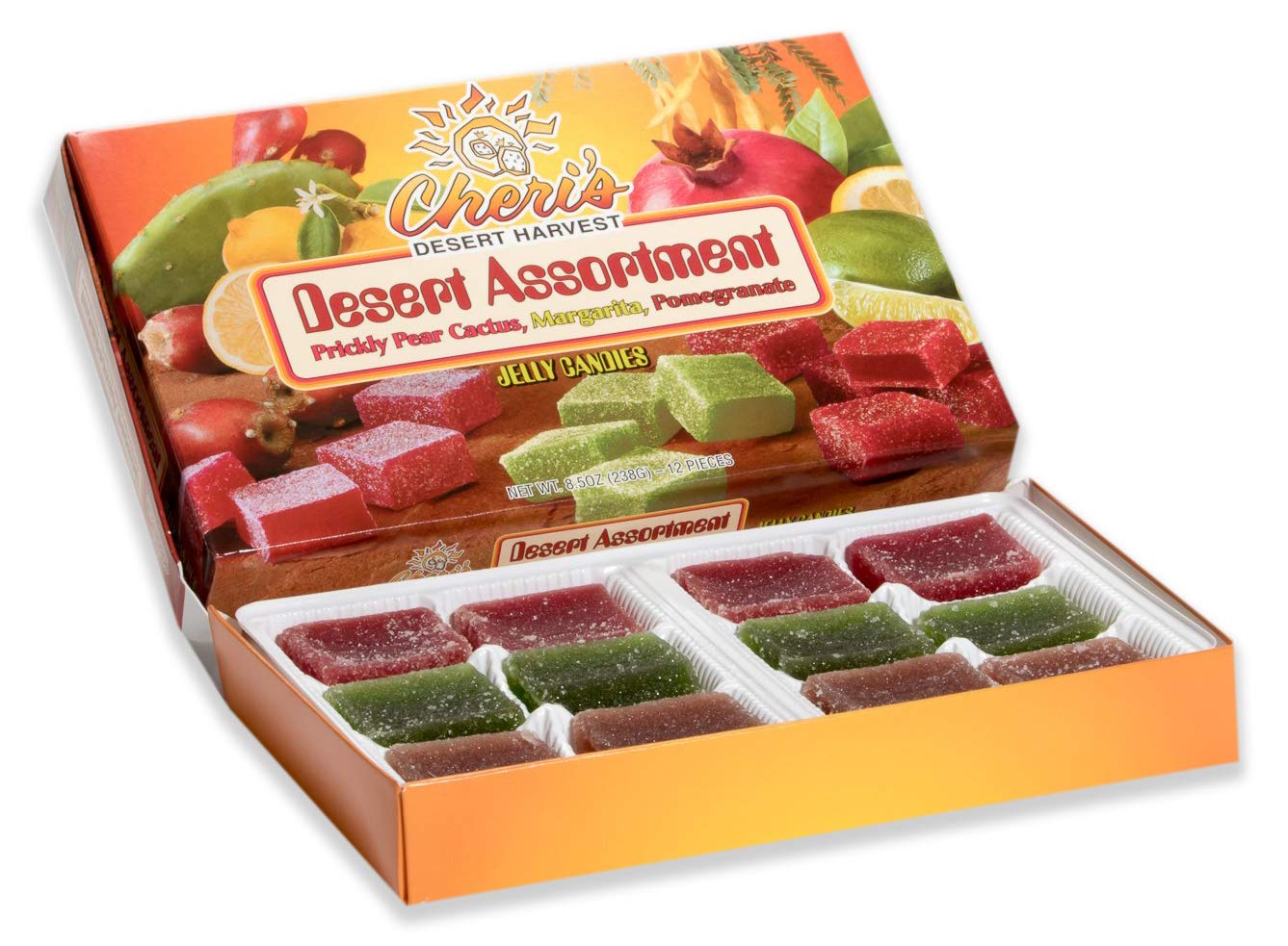 Desert Assortment Jelly Candies - Prickly Pear Cactus - Margarita, Pomegranate- Margarita - Tastes Great