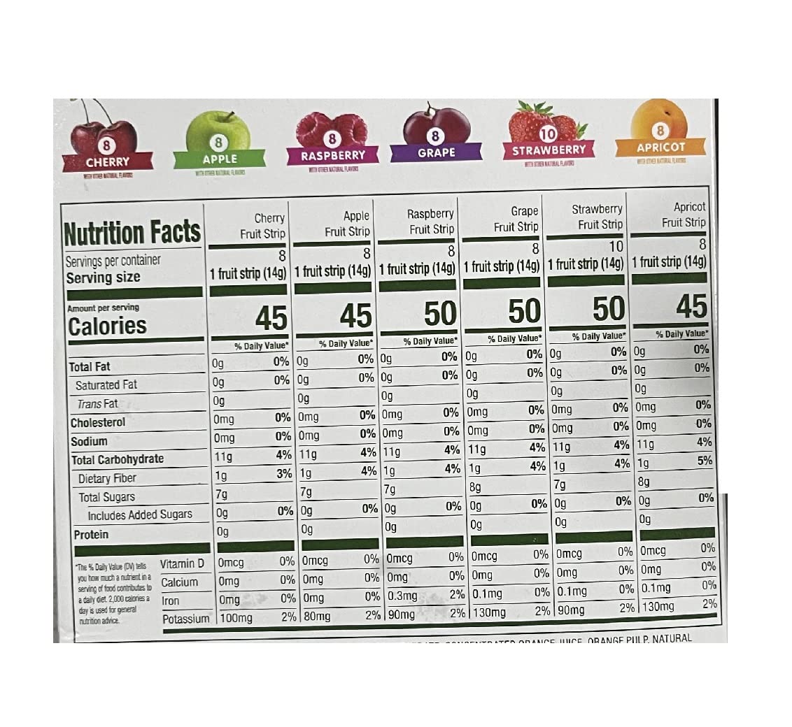 Stretch Island Fruit Leather Snacks Variety Pack, Cherry, Apple, Strawberry, Apricot, Grape, Raspberry, 0.5 Ounce No Added Sugar