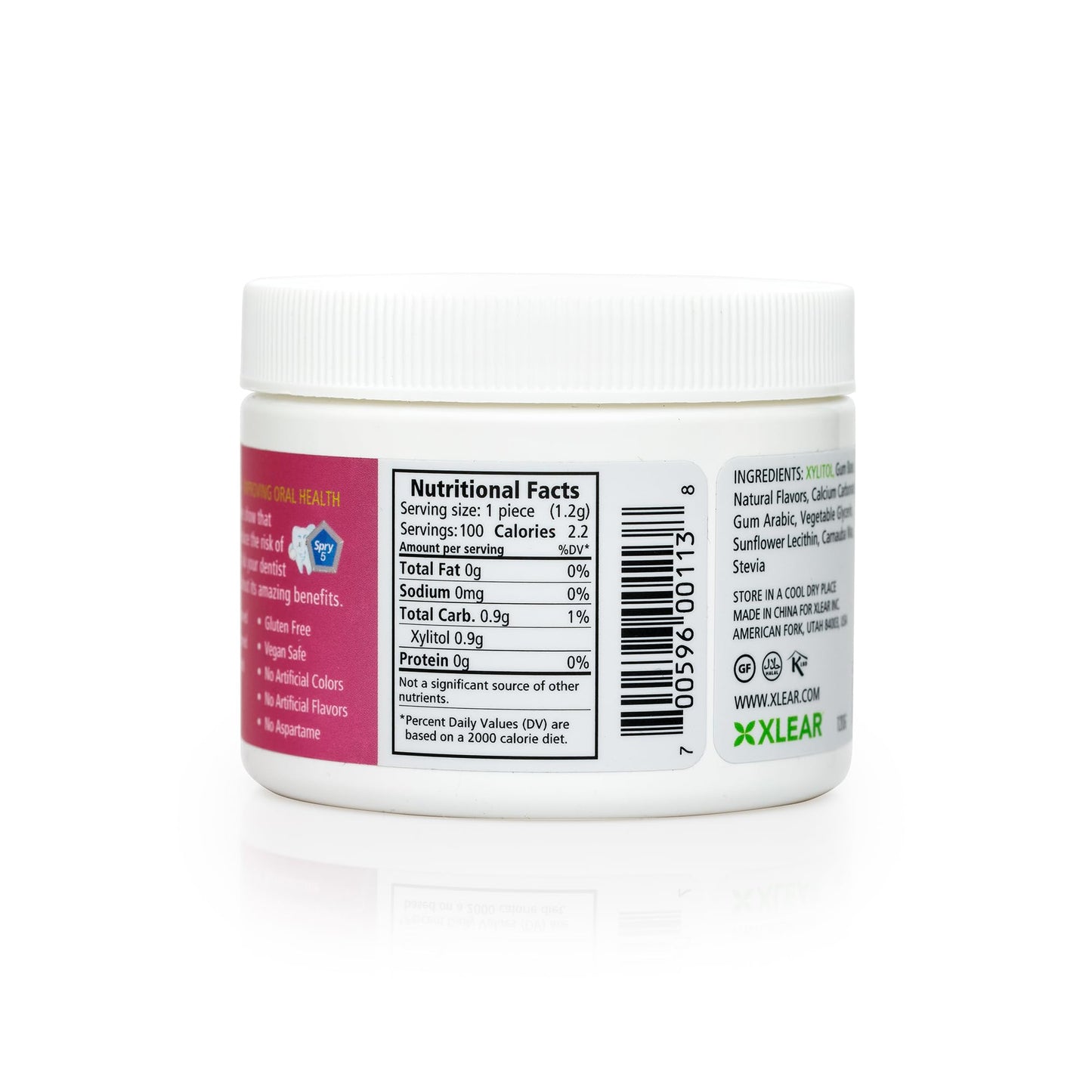 Spry Fresh Natural Xylitol Chewing Gum Dental Defense System - Aspartame-Free, Sugar-Free, Non-GMO, Gluten-Free (Bubble Gum, 100