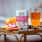 Ahmad Tea Herbal Tea, Decaffeinated Peach & Carob, 20 ct (Pack of 6), Sugar-Free, Beauty Model 2039