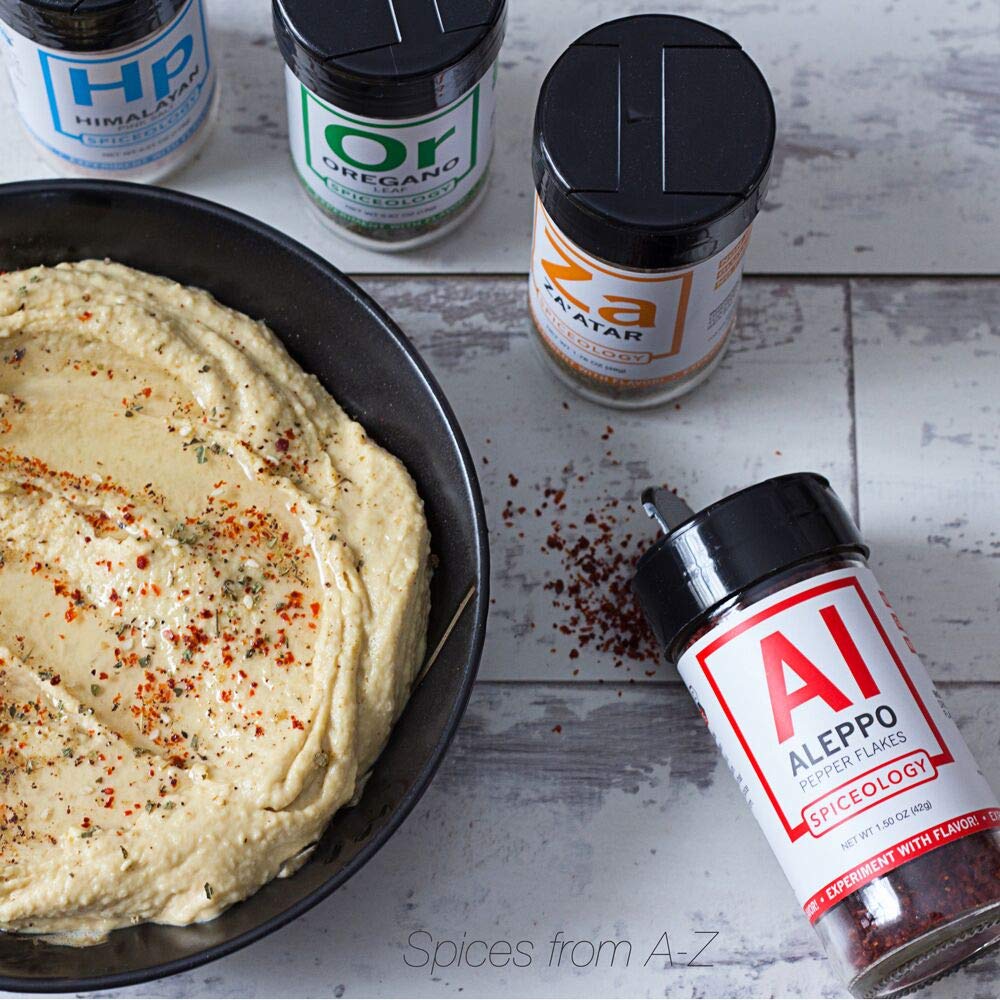 Spiceology - Aleppo Pepper Flakes - Dried Ground Aleppo Pepper - Chiles - Bulk Spices - Spices and Sesonings - 14 oz