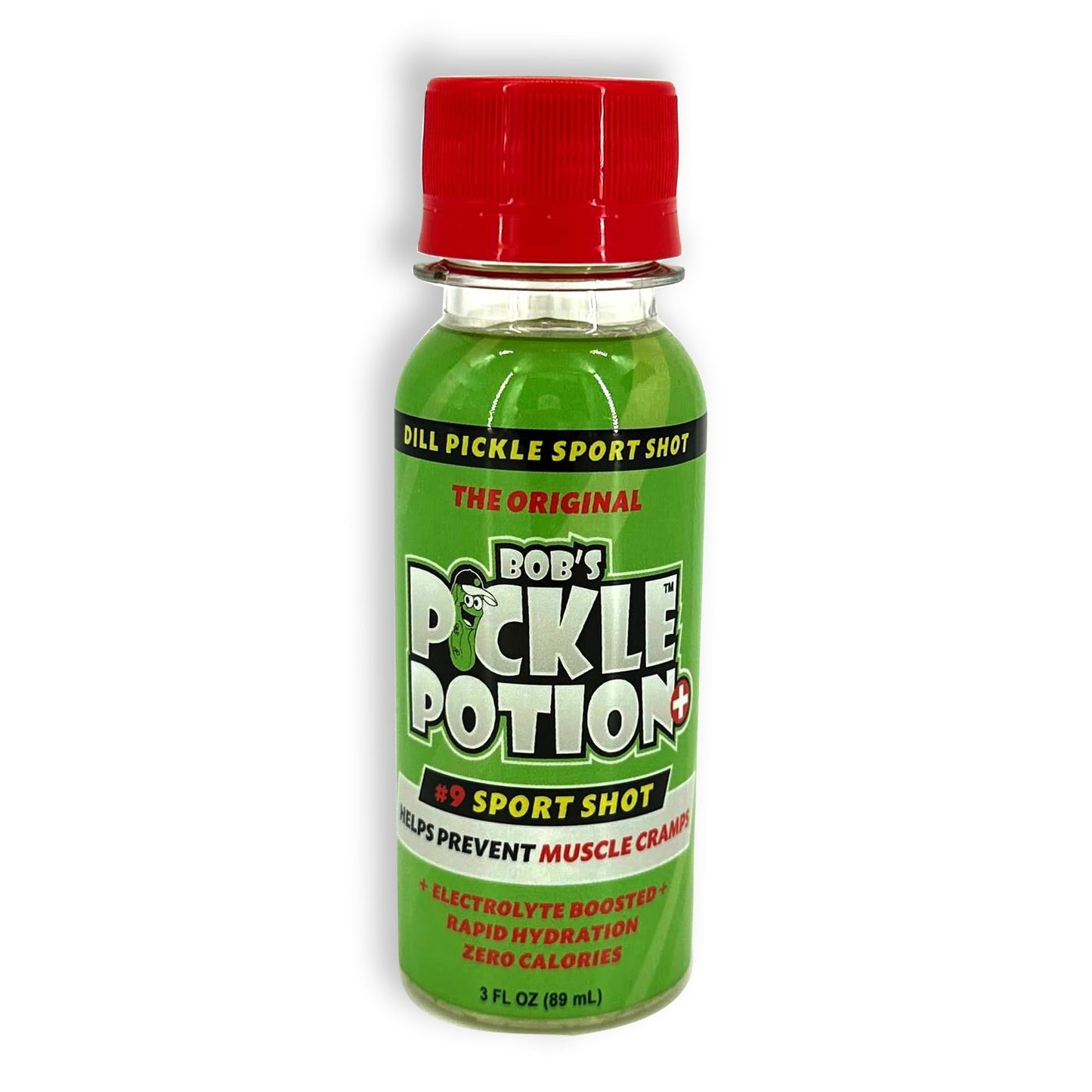 Bobs Pickle Potion Plus #9 Sport Shot - Dill Pickle Juice Shots, Pack of 48, 3 Oz per Shot