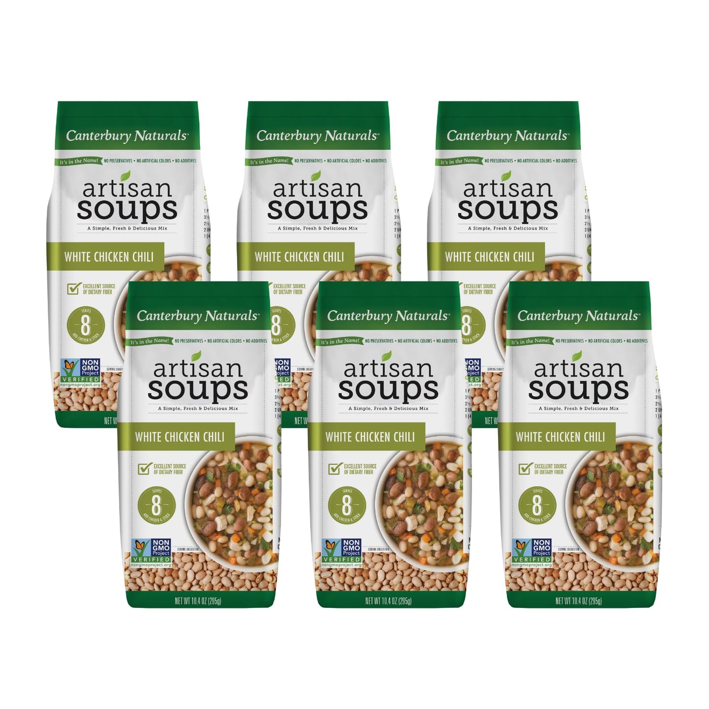 Canterbury Naturals Artisan Soup Mix, White Chicken Chili, Non-Gmo, Makes 8 Servings (10.4 Ounce (Pack Of 6))