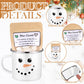 Vesici 6 Set Christmas Hot Cocoa Gift Sets with Mug Includes Snowman Enamel Cup Mini Kraft Paper Pouches and Labels Stickers for