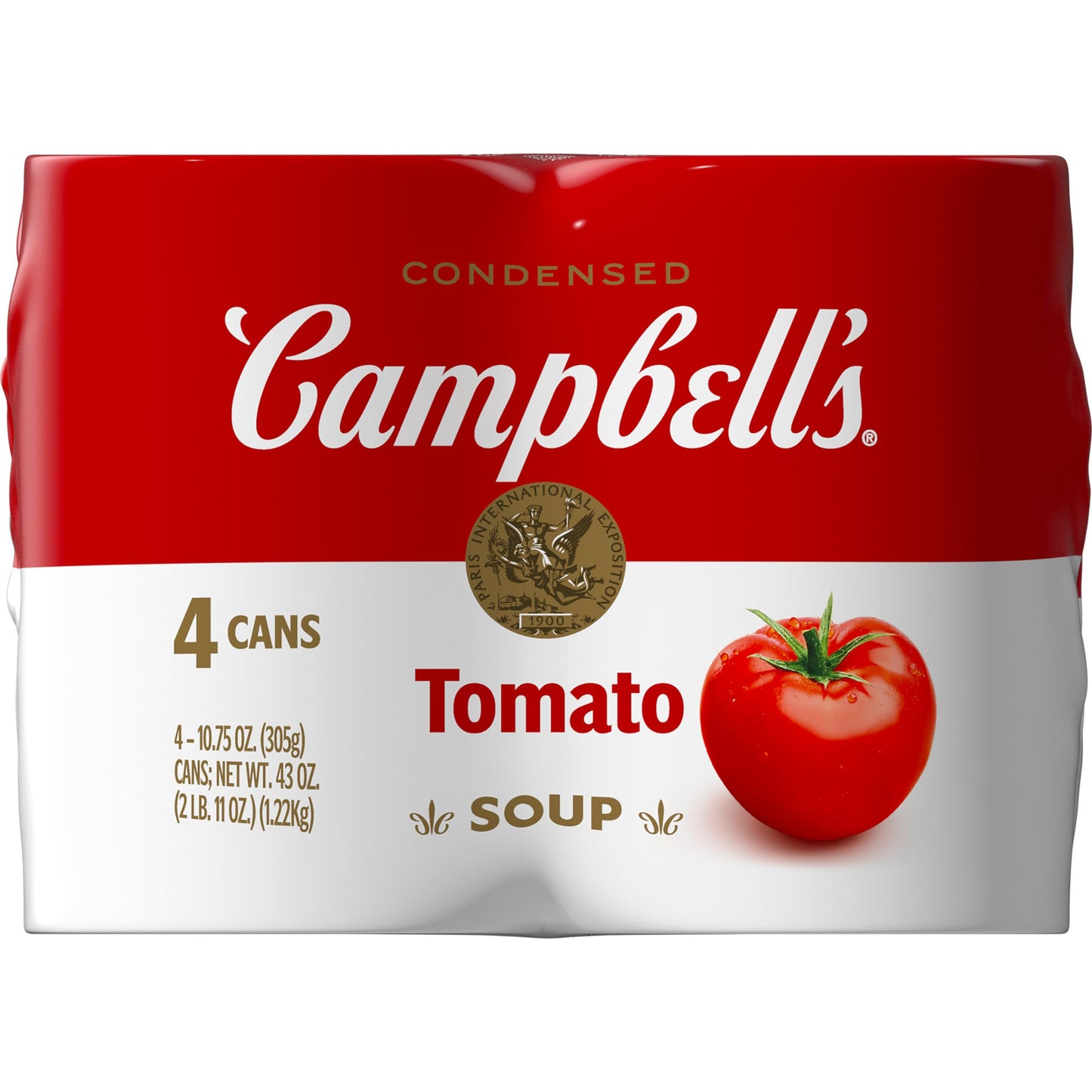 Campbells Condensed Tomato Soup, 10.75 oz Can, Pack of 4