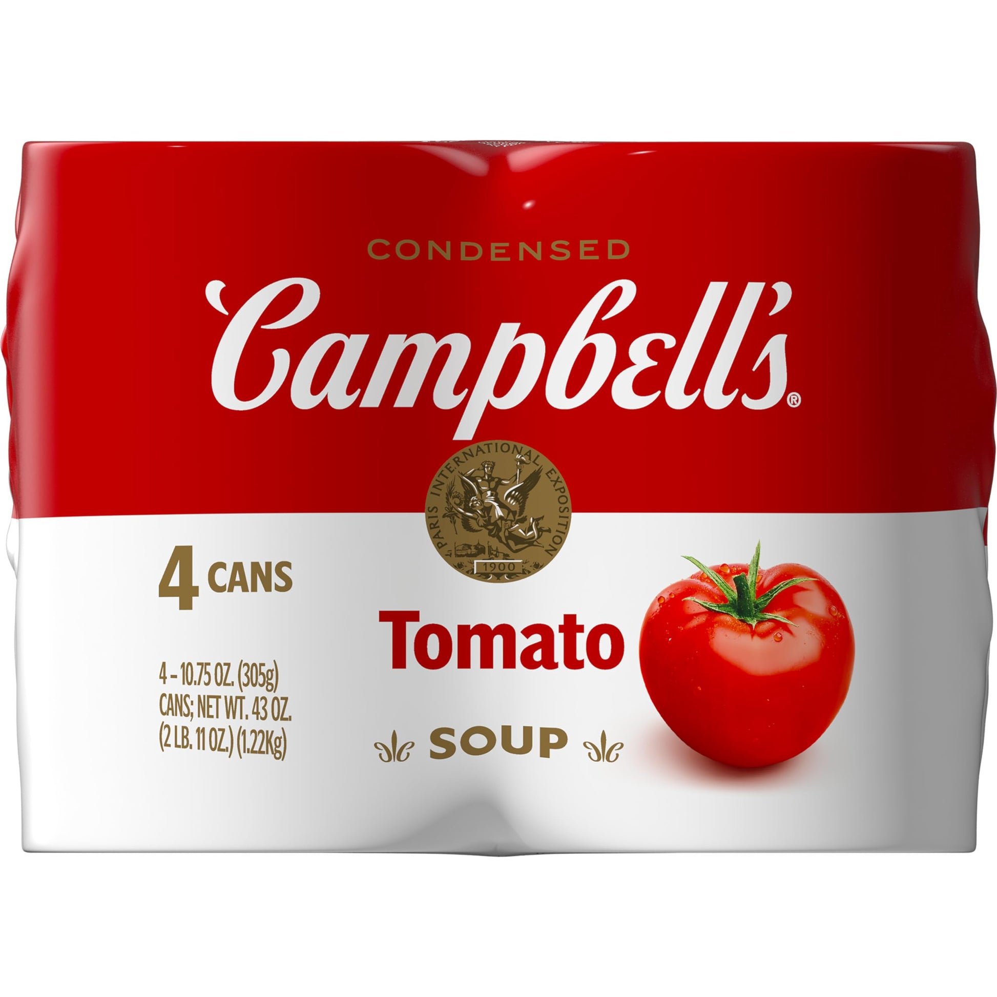 Campbells Condensed Tomato Soup, 10.75 oz Can, Pack of 4