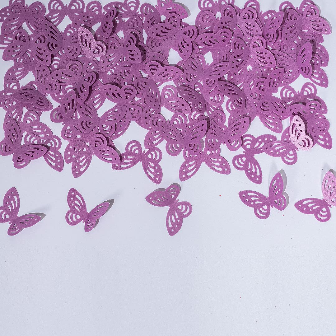 Purple Edible Butterflies,Edible Flowers,Edible Leaves, Wafer Paper Cake Cupcake Toppers For Decorating Rice Paper Flower Food D