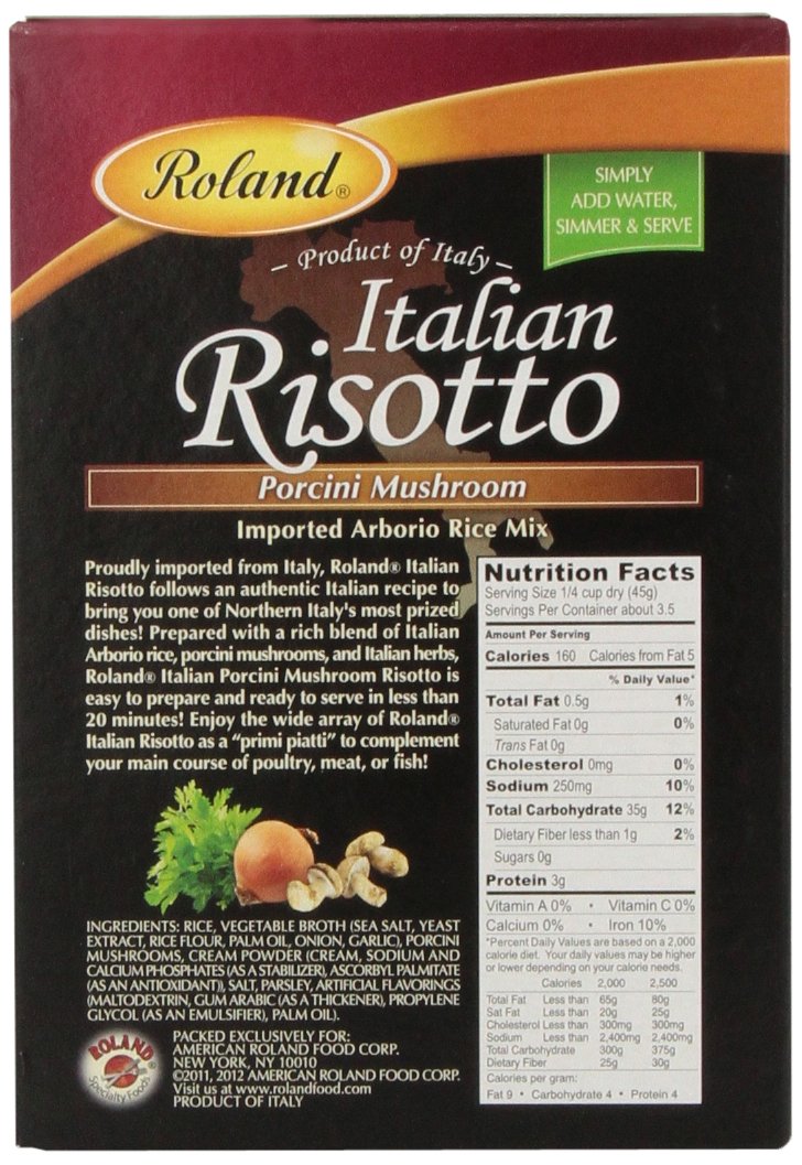 Roland Foods Italian Risotto, Porcini Mushroom, 5.8 Ounce (Pack of 6)