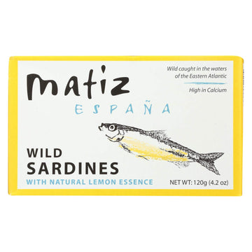 MATIZ, SARDINES, IN OIL W/LEMON, Pack of 12, Size 4.2 OZ - No Artificial Ingredients
