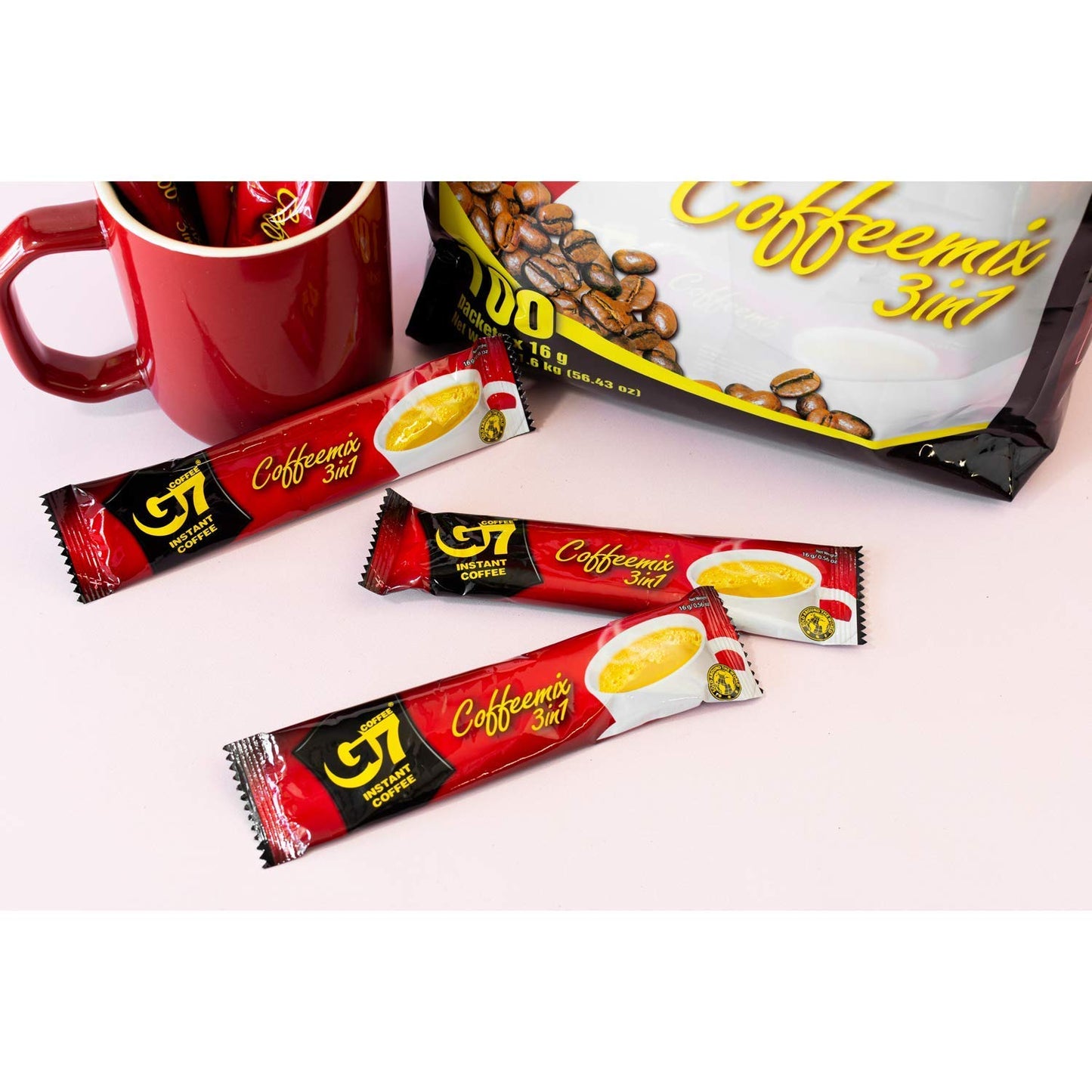 Trung Nguyen G&G G7 Instant 3-In-1, 20 Servings, Ground, Bag, Coffee