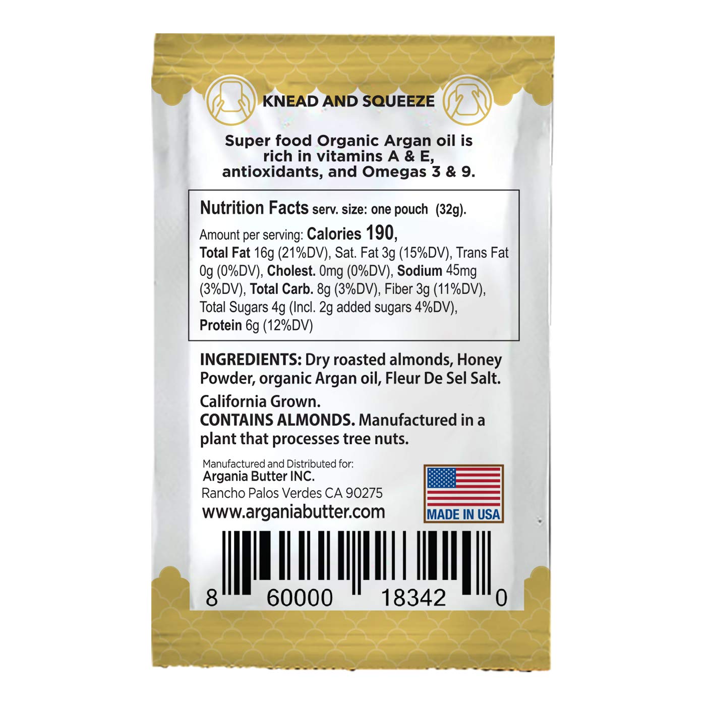 Argbut Almd Btr Hny Sngl ( 10 X 1.15 Oz   )