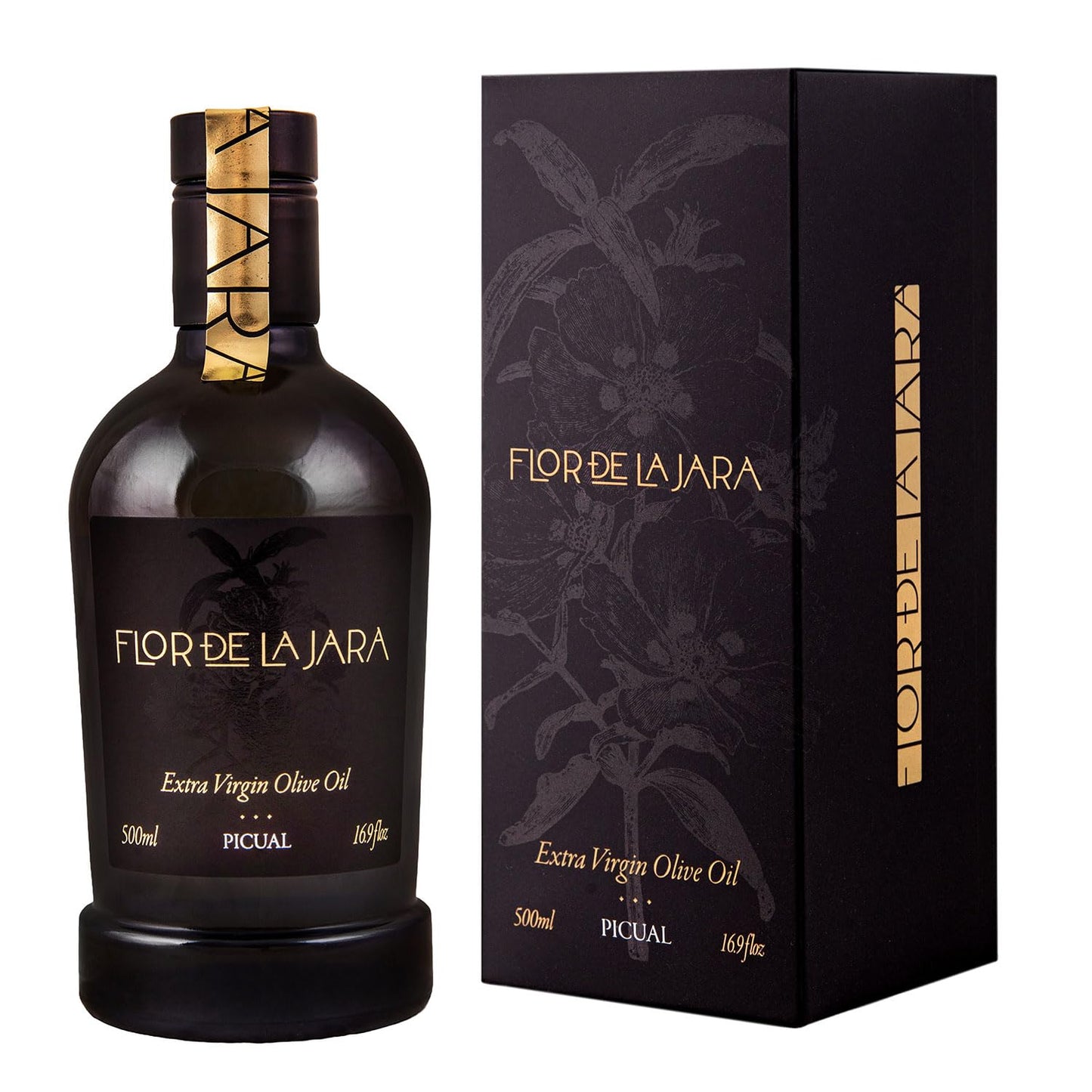 FLOR DE LA JARA Premium Extra Virgin Olive Oil from Spain, First Cold Pressed, Polyphenol-Rich, Monovarietal Picual, Hand-Harves