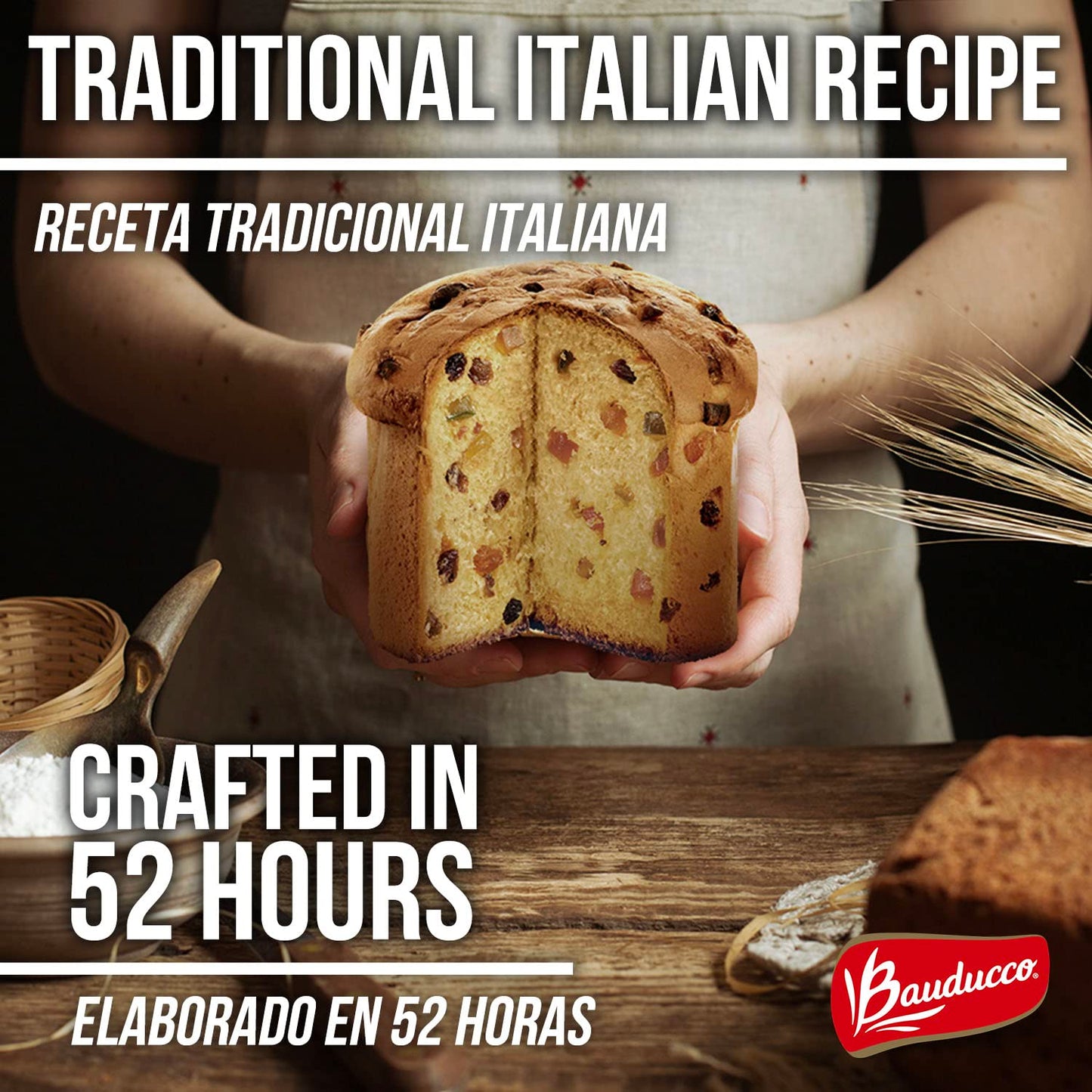 Bauducco Panettone Classic Holiday Cake - Moist & Fresh with Candied Fruit & Raisins - 26.2oz