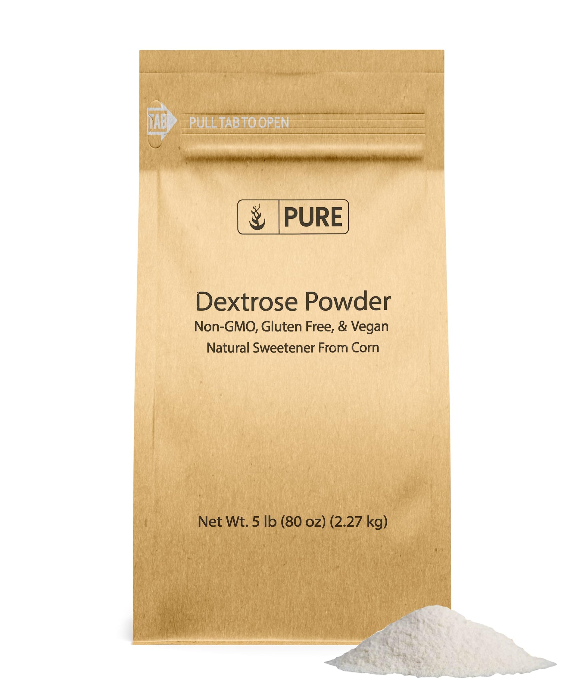 Pure Original Ingredients Dextrose (5 Lb.) By Pure, Sugar Replacement Sweetener For Shakes Or Baking