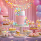 56 Pcs Colorful Ball Shaped Cake Topper Pearl Picks For Cupcake Insert, Birthday Party, Wedding Decoration Supplies (Pink, Yello