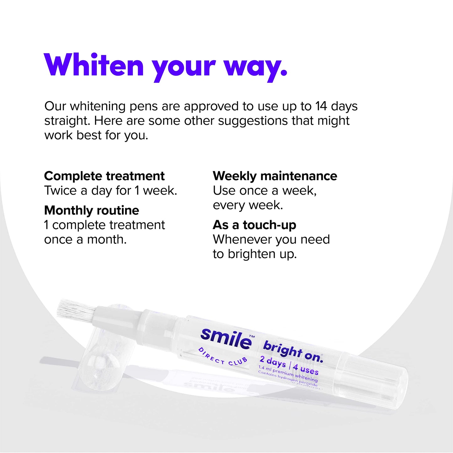 Smiledirectclub Teeth Whitening Kit - 8 1.4Ml Gel Pens - Professional Strength Hydrogen Peroxide - Pain Free And Enamel Safe - U