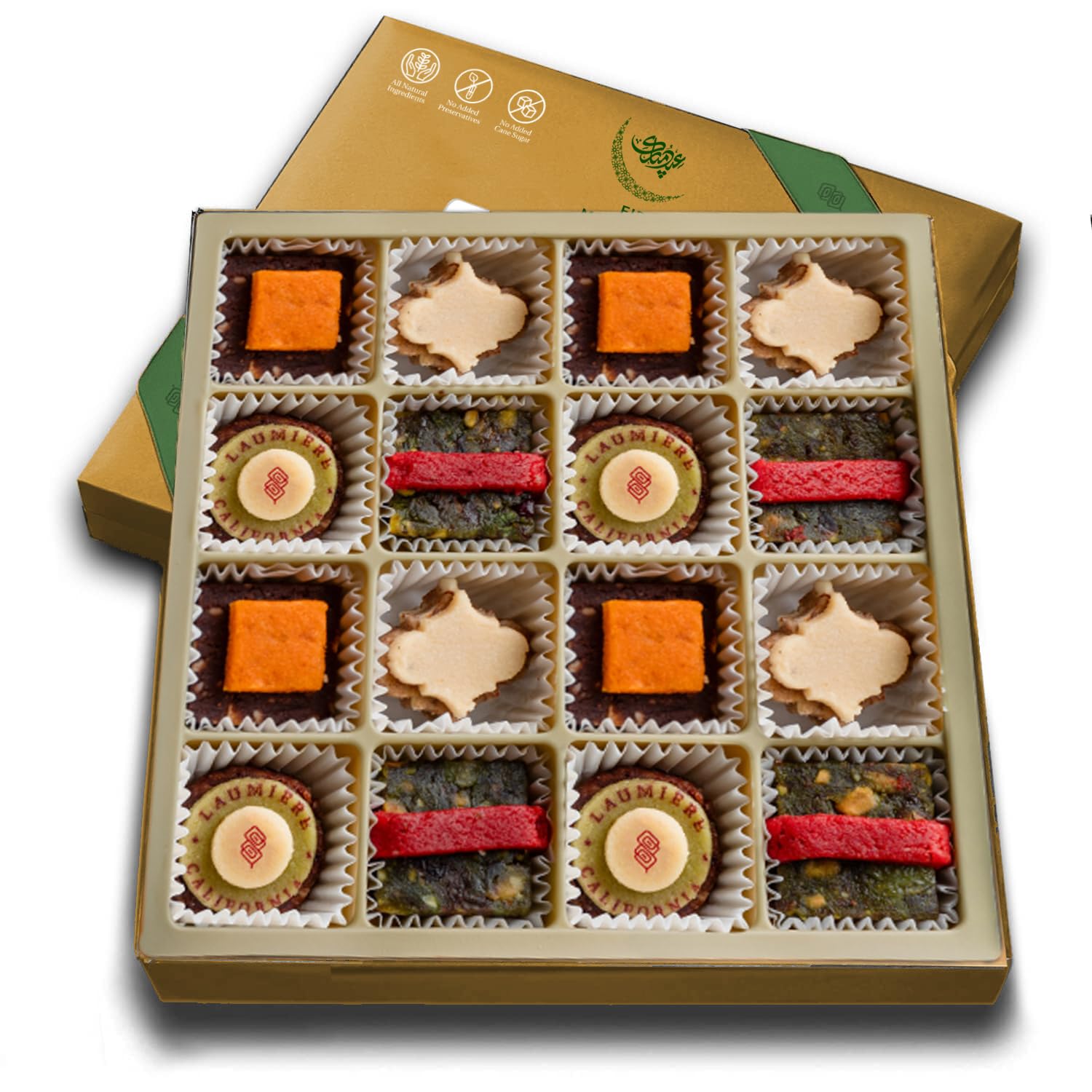 LAUMIÈRE GOURMET FRUITS Dried Fruits and Nuts Basket - Noor Eid Al Adha Collection - Certified Halal - Healthy - No Added Cane Sugar