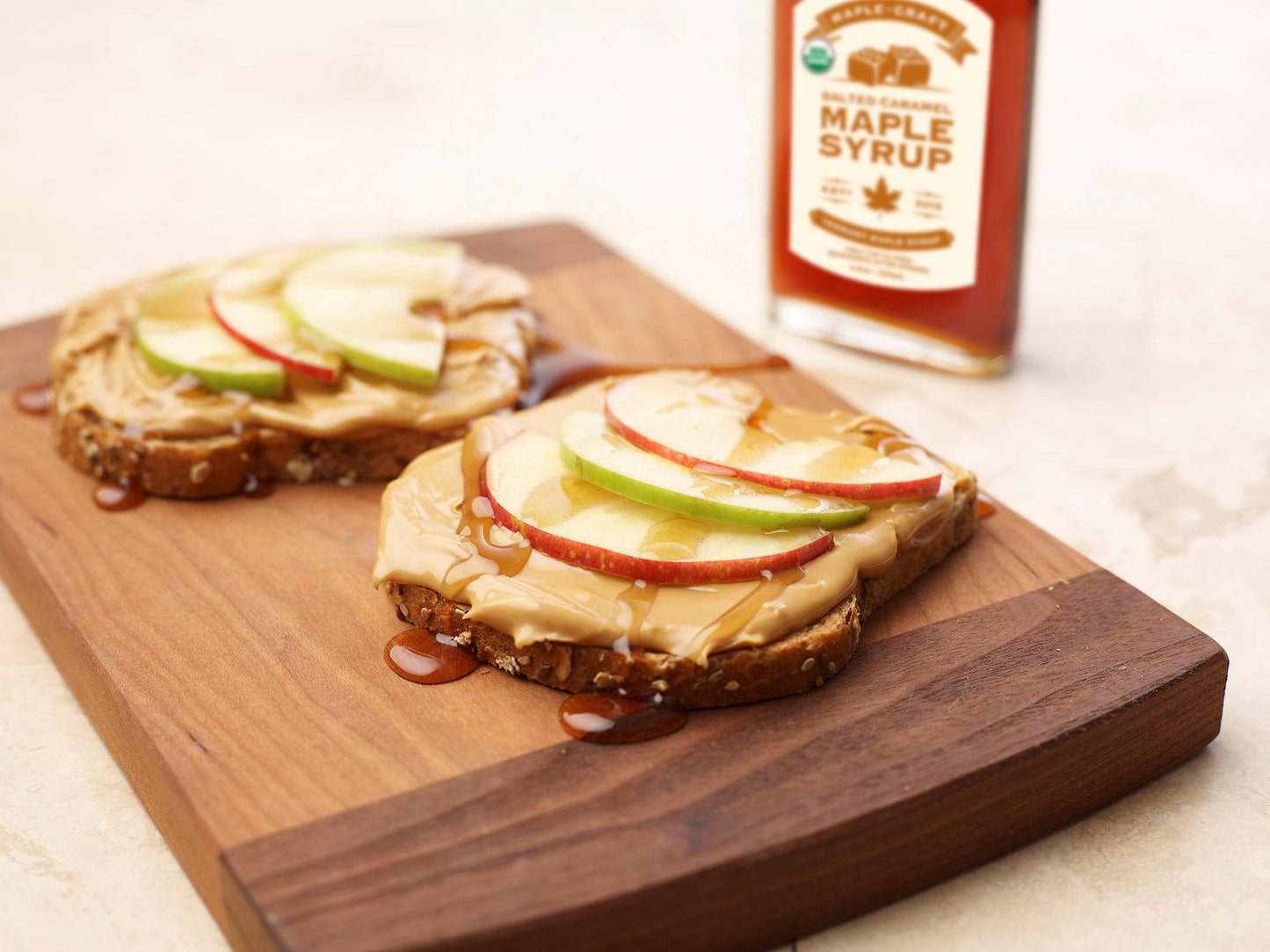 Salted Caramel Maple Craft Syrup | Delicious All Natural Topping, Sweetener & Ingredient | Enjoyed By All Ages | Great Gift Item