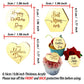 AiQi Bakes Happy Mothers Day Cupcake Toppers, 24 Pieces, Gold Mirror Acrylic, Circle Hexagon Heart Shapes, Model AQHMD-X24