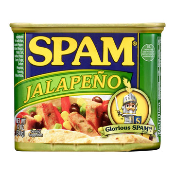 SPAM Jalapeño Canned Meat, 12 Ounce Can, Pack of 12, Model 64464