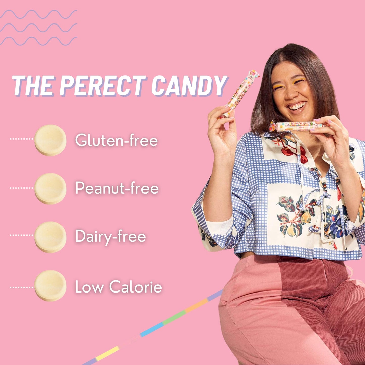 Smarties Double Lollies Mega | Vegan, Gluten Free, Peanut & Fat Free Fruity Flavors Childhood Treat, Perfect For Parties & Celeb