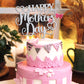 Hequoyer Happy Mothers Day Cake Topper, Silver Glitter, Best Mom Decoration, Model HM--1207