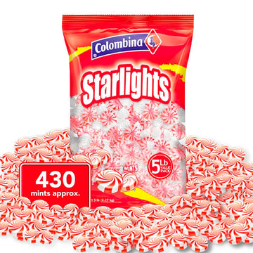 Colombina Starlight Swirled Mints, Individually Wrapped Refreshing Mints, Ideal Peppermint Candies for Sharing, Candy Dishes and