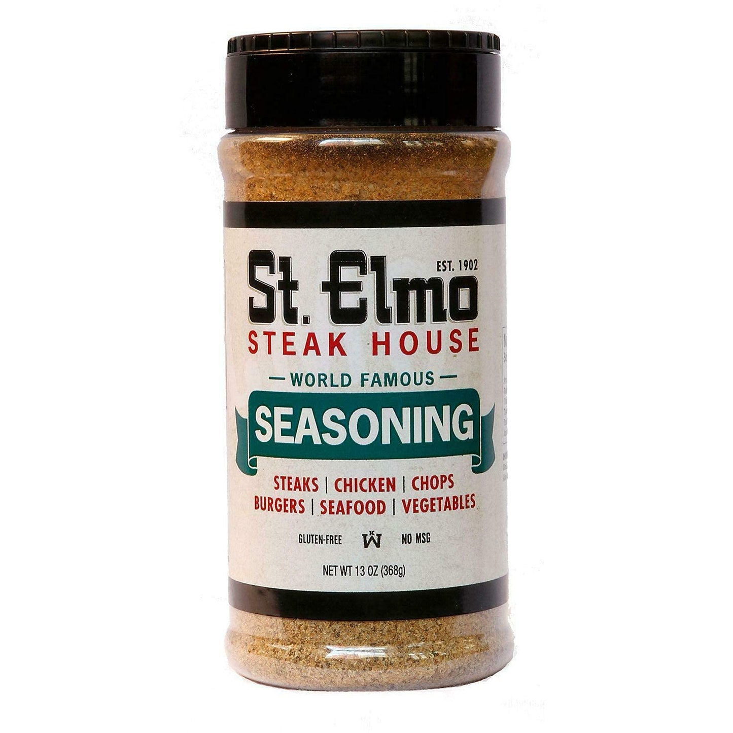 St Elmo Seasoning Flavorful Rub for Steaks, Burgers, Chicken, Seafood - 13 Oz