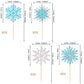 ZHUOWEISM 24 PCS Glitter Snowflake Cupcake Toppers Winter Wonderland Cake Decorations Small Silver Design 6