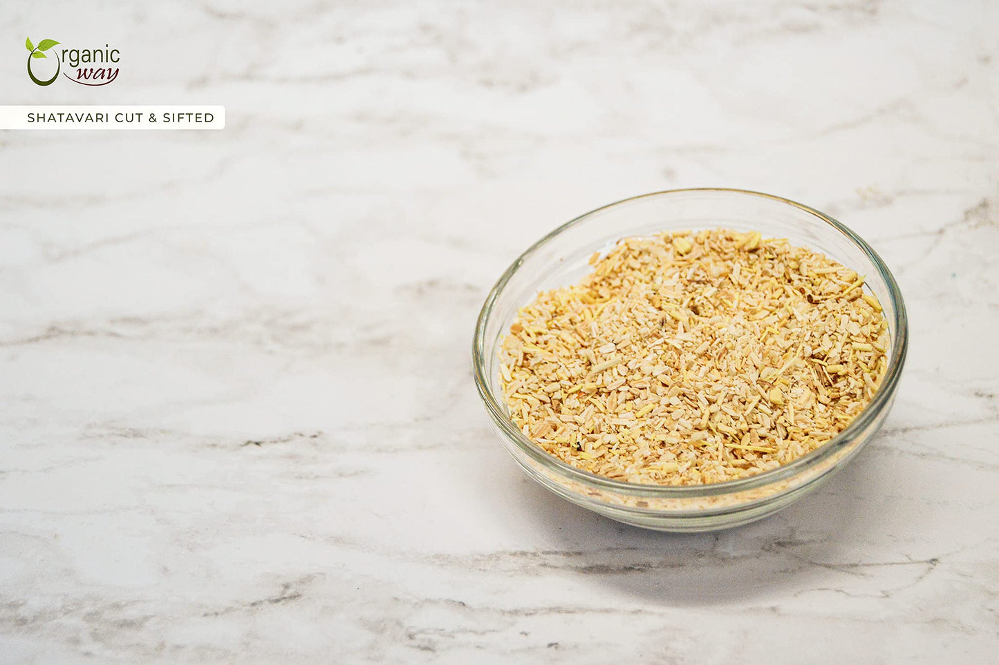 Organic Way Dried Shatavari Cut & Sifted, Raw, Vegan, Non GMO, Gluten Free, 4 Ounce, USDA Certified, Origin - India