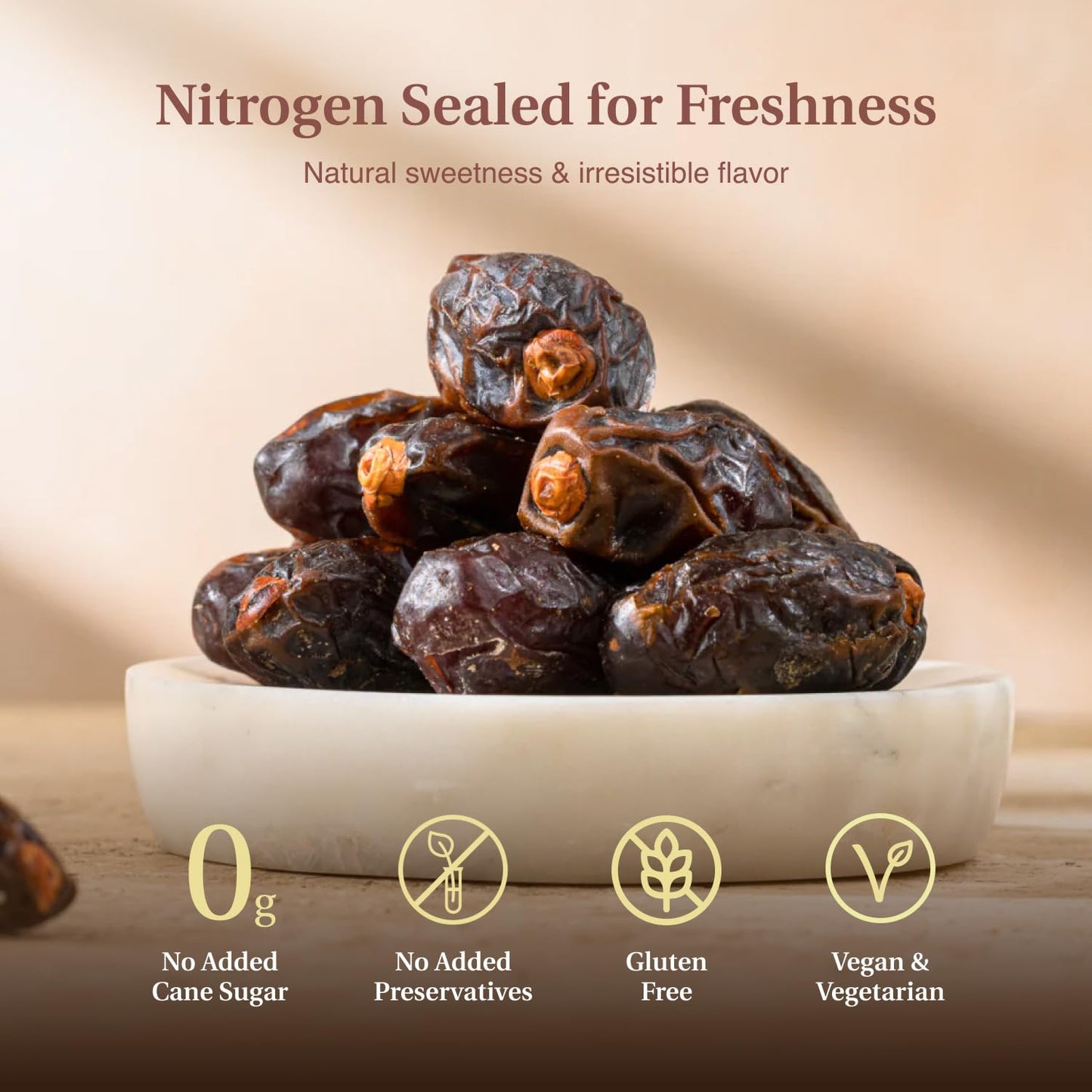 Laumiere Gourmet Fruits - Organic Jumbo Medjool Dates - Halal - 4.4 Lbs - Hygienic Tray Pack - Sealed With Nitrogen - Produced A