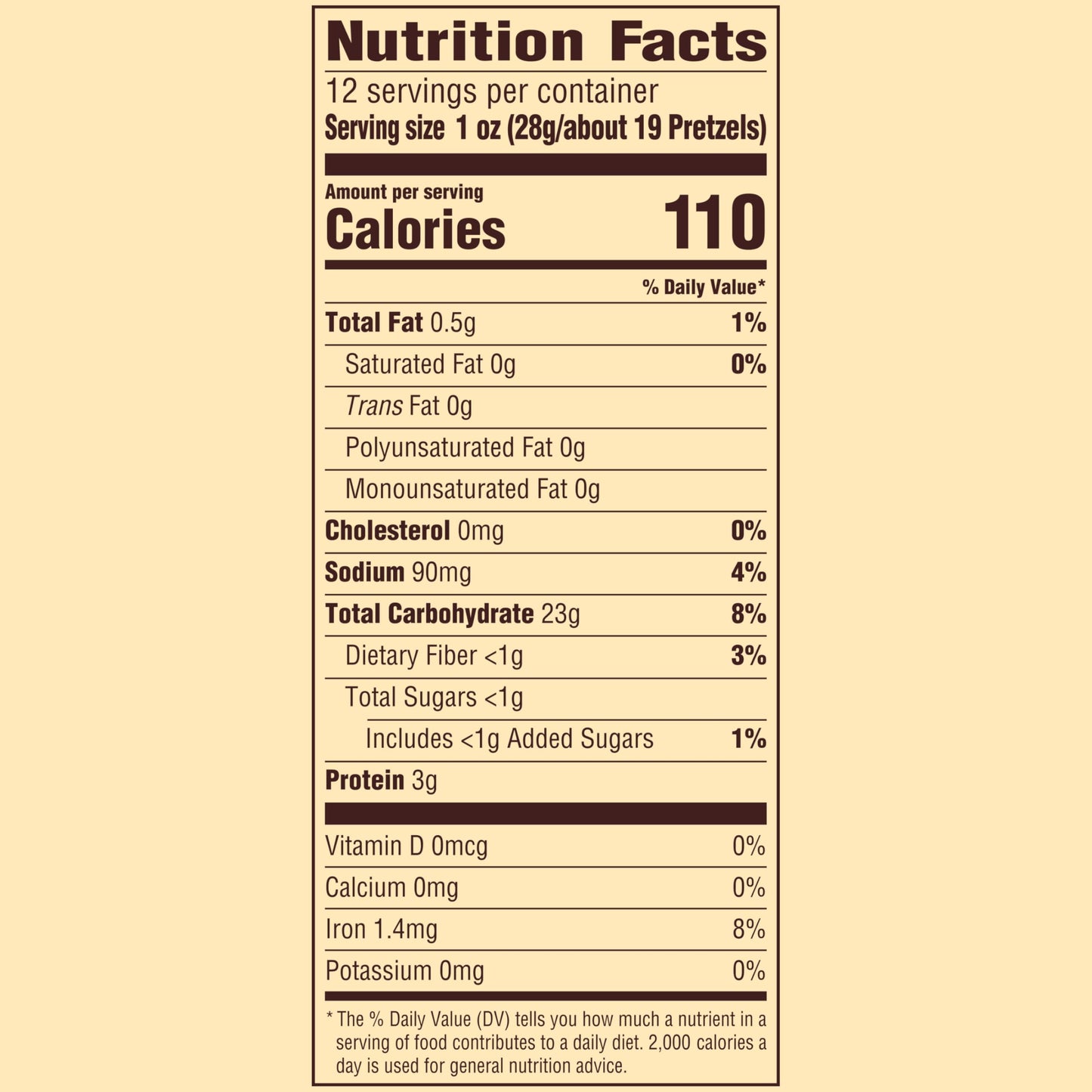 Snyder'S Of Hanover, Unsalted Mini Pretzels, 12 Oz Bag