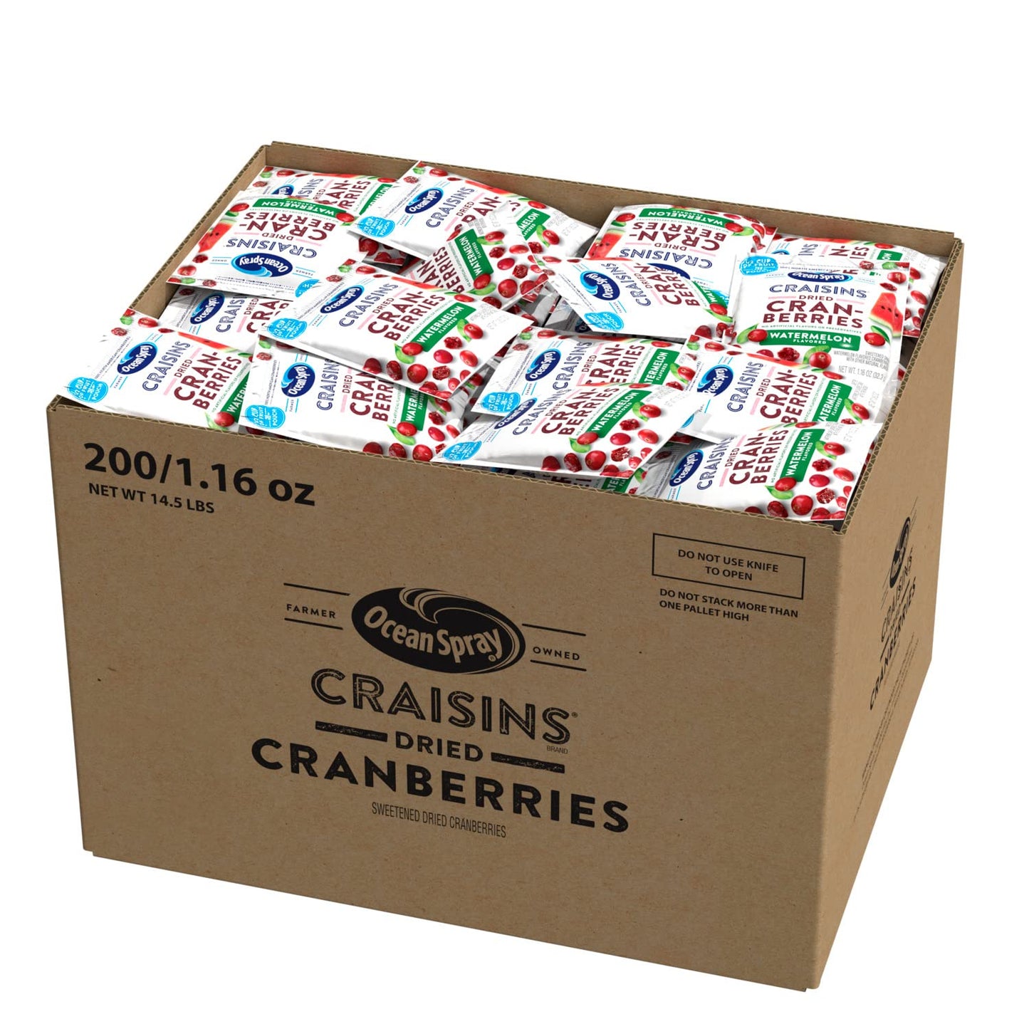 Ocean Spray Craisins Dried Cranberries, Watermelon, 1.16 Ounce (Pack Of 200)