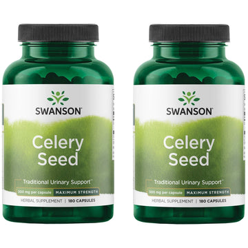 Swanson Celery Seed Maximum Strength Antioxidant Support 500 mg 180 Capsules (2 Pack)