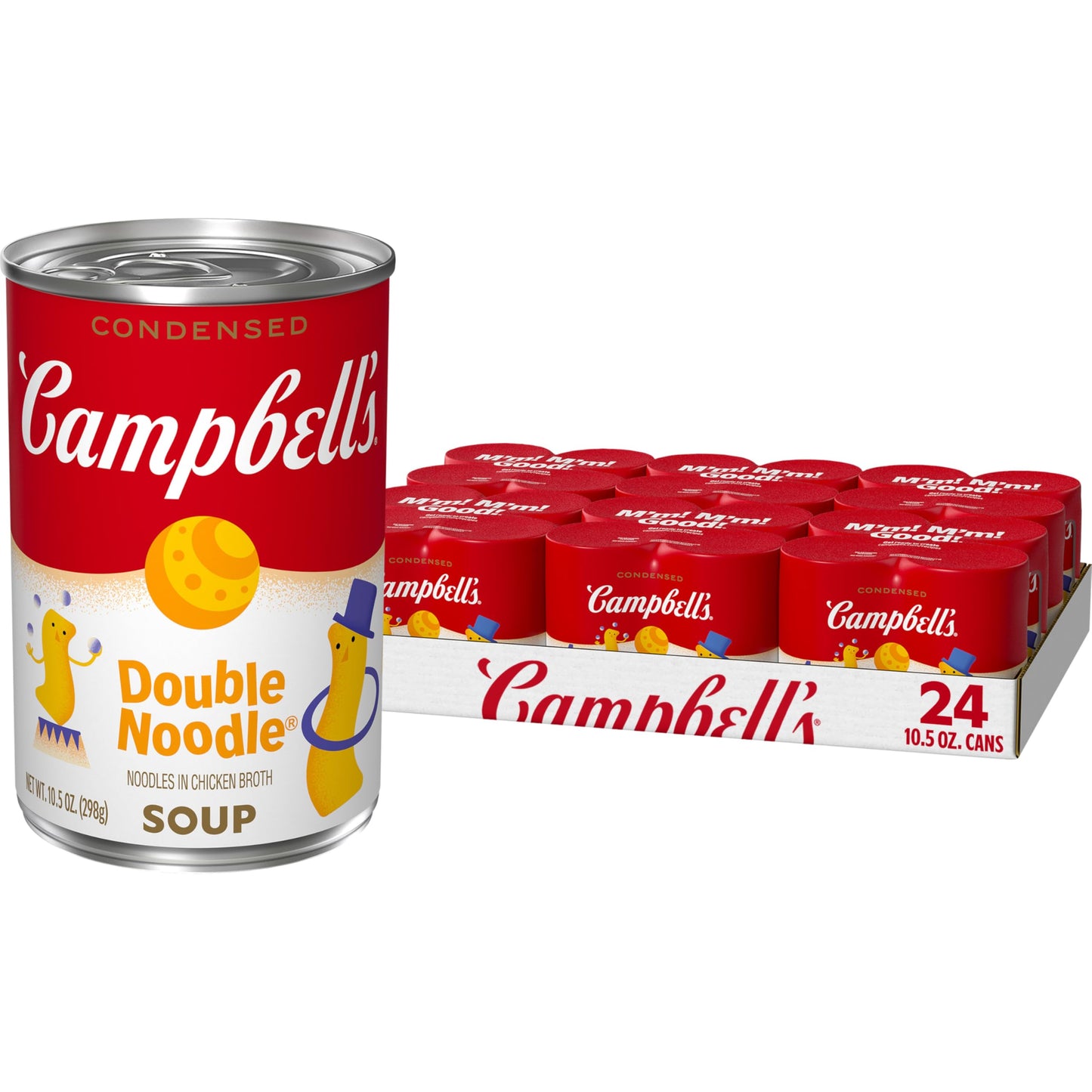 Campbells Condensed Kids Double Noodle Soup, 10.5 oz Can (24 Pack)