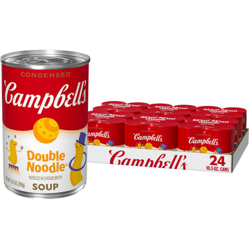 Campbells Condensed Kids Double Noodle Soup, 10.5 oz Can (24 Pack)
