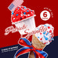 Edible Patriotic Sprinkles Nonpareils Red White and Blue 4th of July for Cake Decorating Baking, Ice Cream, Cookies, Cupcake Top