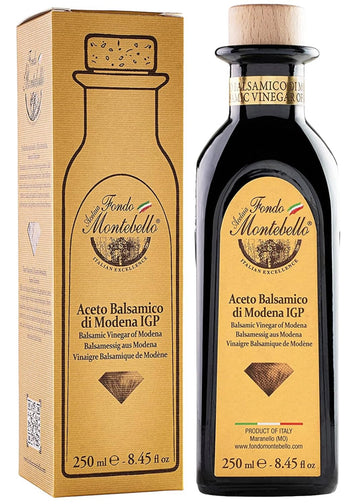 FONDO MONTEBELLO Balsamic Vinegar of Modena, IGP Certified, 8.45 fl. oz. (250ml)