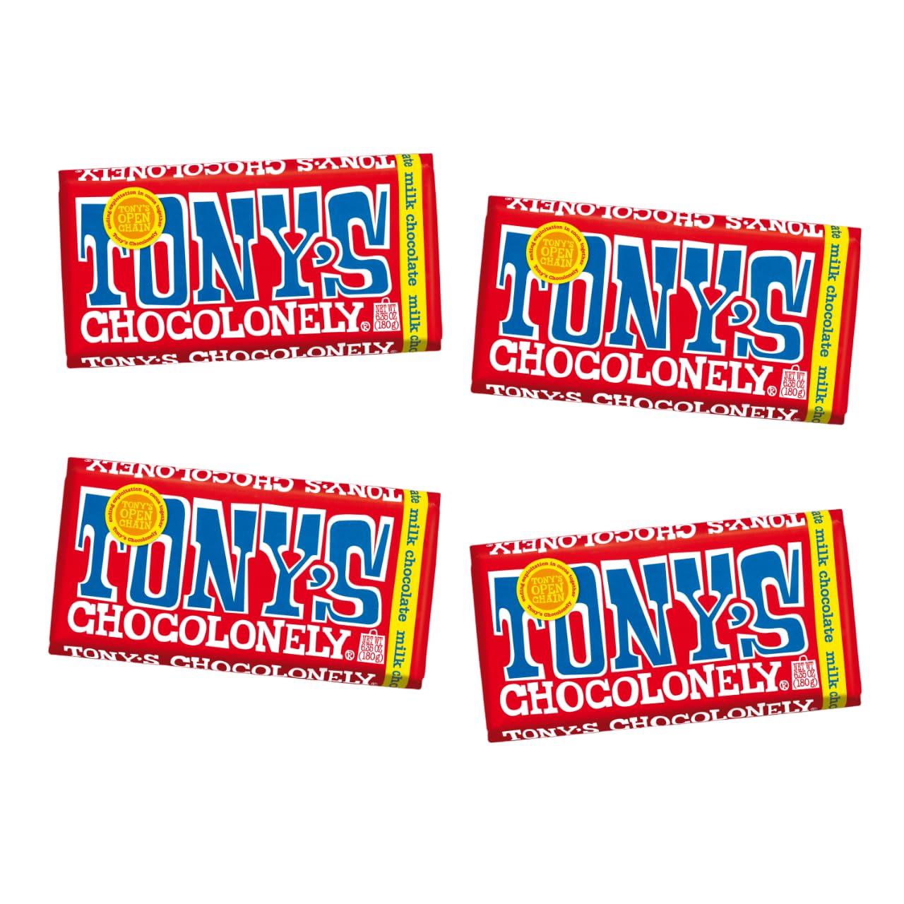 Tony'S Chocolonely 32% Classic Milk Chocolate Bar -Rich, Smooth Belgium Chocolate, Perfect Holiday Gift, Chocolate Candy, No Art