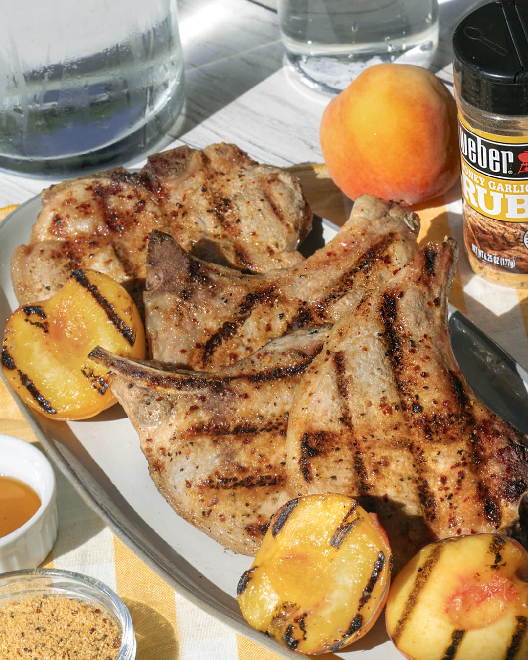 Weber Honey Garlic Rub, 6.25 Ounce Shaker - Flavorful Seasoning for Grilling and Cooking