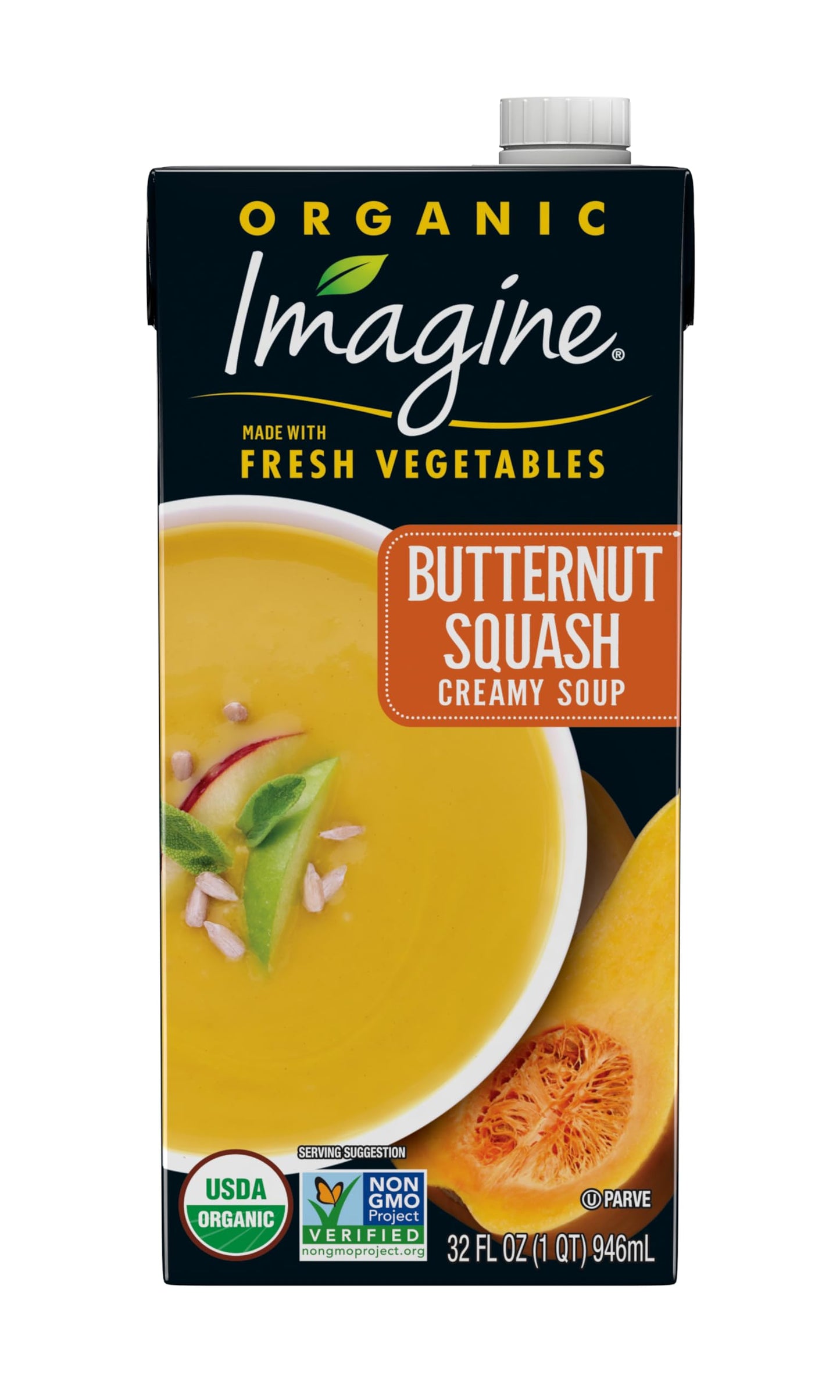 Imagine Organic Butternut Squash Creamy Soup, 32 Fl Oz, Pack of 6